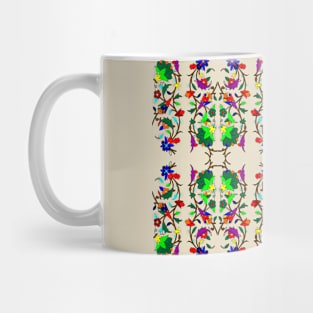 decorative floral graphic lines design pattern . Mug